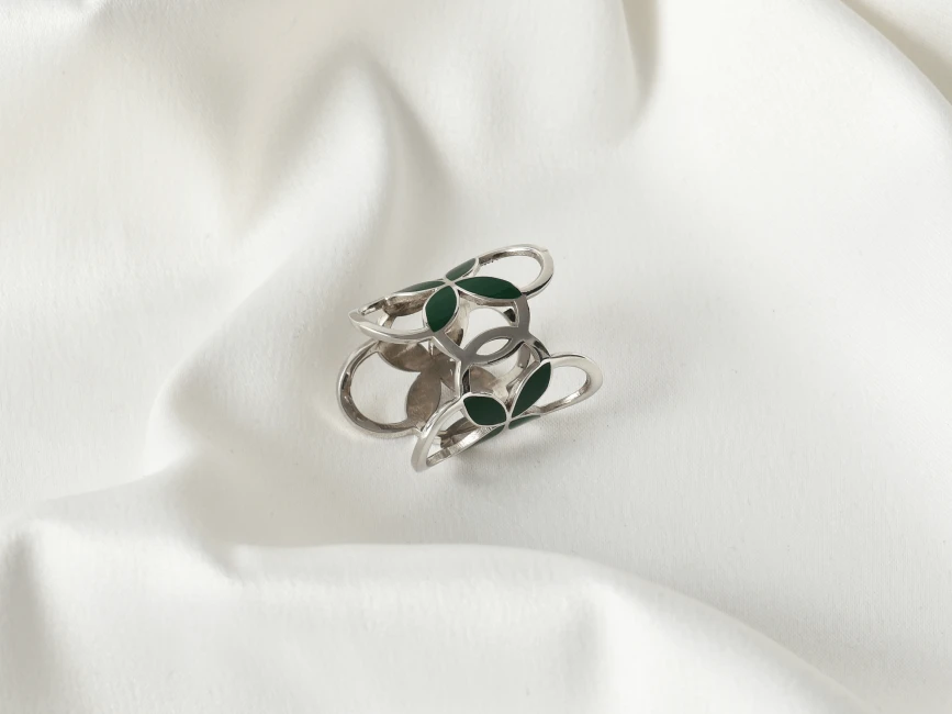 Շարֆի ամրակ ծաղիկ կանաչ